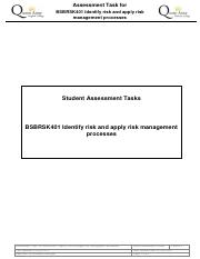 BSBRSK401 Student Assessment Tasks V2.1..pdf