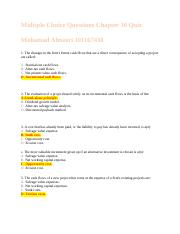 Chapter 10 Quiz Finance -Multiple Choice Questions- F2020 -BB.docx