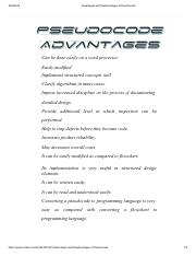 Advantages and Disadvantages of Pseudocode.pdf