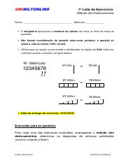 1ª LISTA DE EXERCICIOS - MÉTODO DOS DESLOCAMENTOS.pdf