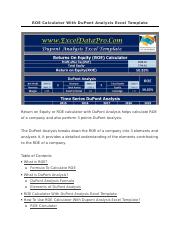 14 ROE Calculator With DuPont Analysis Excel Template.docx