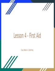 Lesson 4 - First Aid 1DOUBLE UP .pptx