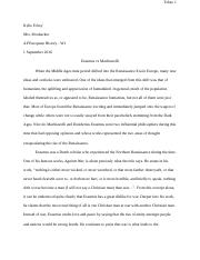Erasmus vs Machiavelli Essay.docx