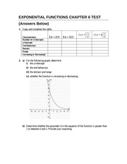 Ch6 Exponential Functions Test Answers