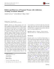 Beliefs and Behaviors of Pregnant Women with Addictions Awaiting Treatment Initiation..pdf