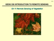Chapter 11 12 RS of vegetation