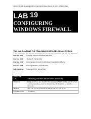 410 R2 Lab Worksheet Lesson 19 Configuring Windows Firewall