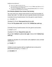 Ankith Reddy Sirigireddy - Pre-Calculus Module Four Lesson Two Activity.docx