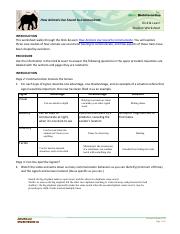How animals use sound to  - How Animals Use Sound to  Communicate Click & Learn Student Worksheet INTRODUCTION This worksheet  walks | Course Hero