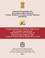 Module for MOs for Prevention,Control & PBS of Hypertension,Diabetes & Common Cancer.pdf
