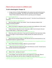 to kill a mockingbird chapter 12 questions and answers