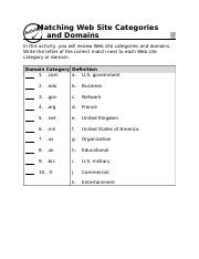 Matching Web Site Categories and Domains (3).docx