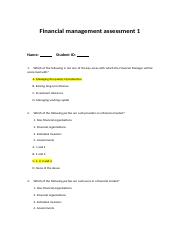Financial Management Assessment 1.docx