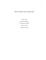 IHP-450 4-1 Reflective Journal - Working Capital.edited.docx