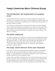 Yang’s American Born Chinese Essay 234324.docx