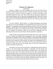 Flowers for Algernon- Essay.pdf - Melody Hines Humanities 8 Block 1 ...