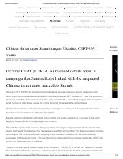 Chinese threat actor Scarab targets Ukraine, CERT-UA warnsSecurity Affairs.pdf