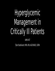 AHN 447 Hyperglycemic Control in the ICU Spring 2020.pptx