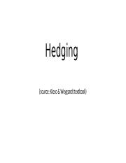 Topic 4 Hedging.pptx