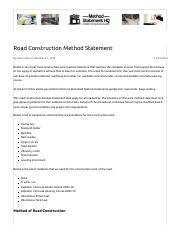 Road Construction Method Statement u2013 Method Statement HQ.pdf ...