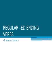Regular -ed Ending Verbs.pptx