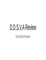 D,D,S,V,A Exam Review IPC.pptx