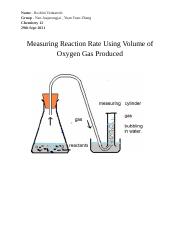 Measuring Reaction Rate Using Volume of Oxygen Gas Produced.rtf