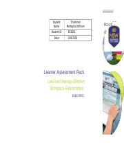 BSBLDR502-Lead and Manage effective workplace relationships-Learner Assessment (done) (1).docx