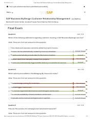 Final Exam _ SAP Business ByDesign Customer Relationship Management _.pdf