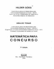 Hilder Góes_Ubaldo Tonar - Matemática para Concurso-ABC Editora (2004).pdf