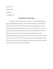 metacognitive essay outline