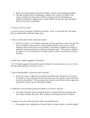 Module Two Lesson Five Completion Assignment: "A Modest Proposal" Guided Reading Questions
