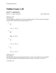 Online Exam 2
