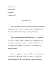 Global Warming Paper