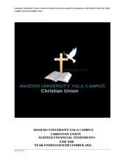 Maseno University Yala Campus Financial Report.docx