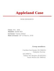 Appleland Desk Research example 1.docx