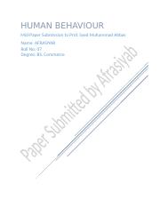 Afrasiyab 07 Human Behaviour.docx