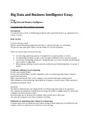 Big Data and Business Intelligence Essay.docx
