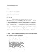 20_20 analysis of Shakespeare's method .docx