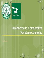 01 - Introduction to Comparative Vertebrate Anatomy