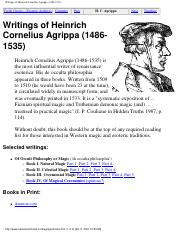 Writings of Heinrich Cornelius Agrippa (1486-1535).pdf