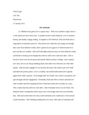 evaluation essay on the movie the notebook
