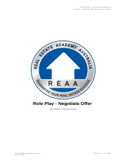 REAA - CPPREP4105 - Role Play - Negotiate the Offer (Scenario Instructions) v1.1 (1).docx