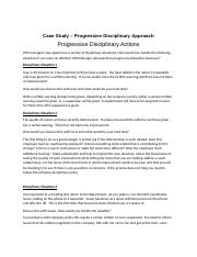 Case Study  Progressive Disciplinary Approach.docx