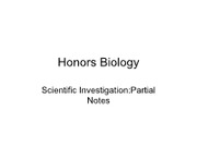 Honors Biology Scientific Method Power Point