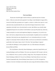 Mid-term essay- the great debaters