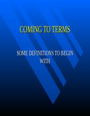 COMING TO TERMS 1000C2.ppt