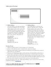 Address  Envelope Format