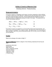 Enthalpy of Formation of Magnesium Oxide.pdf