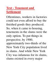 Text - Tenement and Settlement.docx